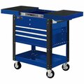 Homak Pro Series 35'' Blue 4-Drawer Slide Top Service Cart BL06043500 571BL06043500